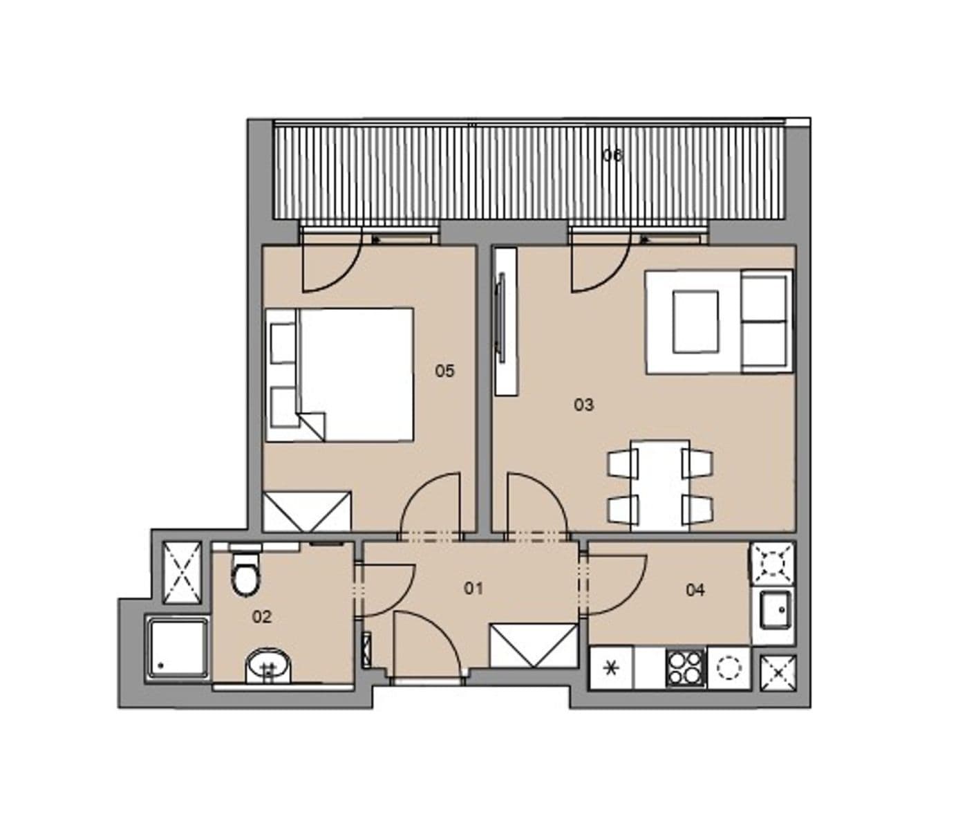 2 bedroom flat to rent, 45 m², Magisterská, Plzeň, Plzeňský Region 2 bedroom flat to rent, 45 m², Magisterská, Plzeň, Plzeňský Region
