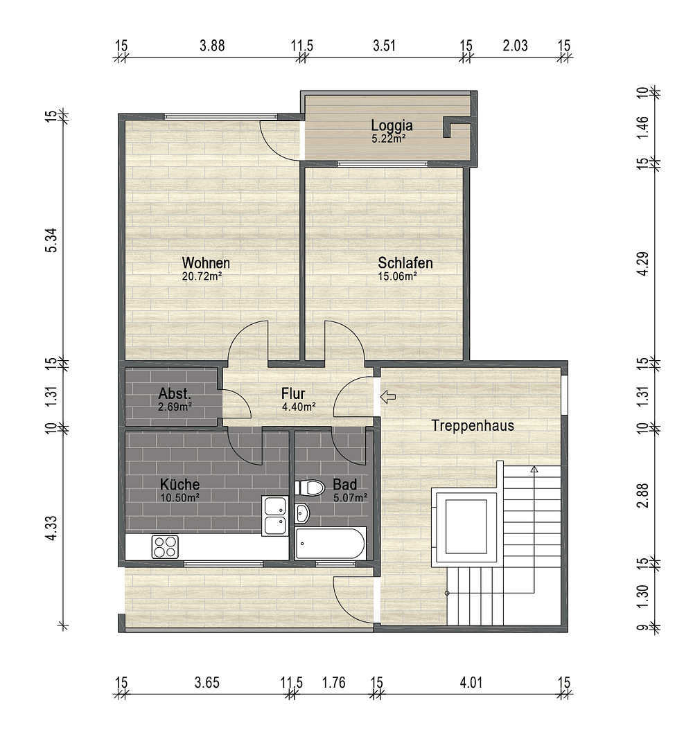 2 bedroom flat to rent, 62 m², Bremen, Bremen 2 bedroom flat to rent, 62 m², Bremen, Bremen