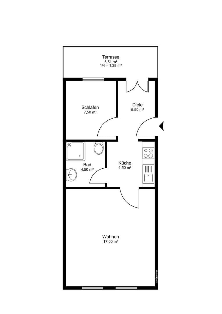 2 bedroom flat for sale, 39 m², Wismar, Mecklenburg-Vorpommern 2 bedroom flat for sale, 39 m², Wismar, Mecklenburg-Vorpommern