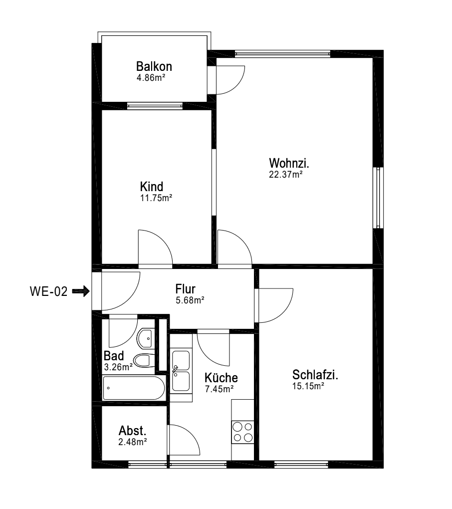 3 bedroom flat to rent, 71 m², Muschelweg 5, Hanover, Lower Saxony 3 bedroom flat to rent, 71 m², Muschelweg 5, Hanover, Lower Saxony