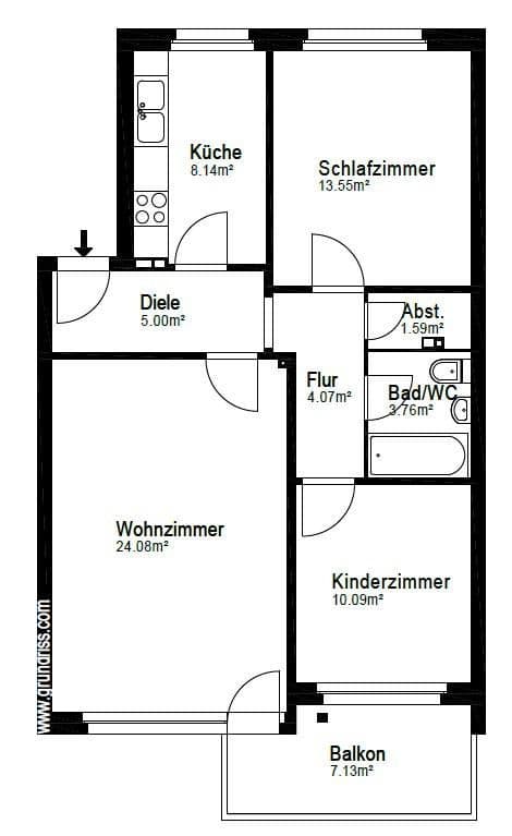 3 bedroom flat to rent, 72 m², Rissener Strasse 71, Wedel, Schleswig-Holstein 3 bedroom flat to rent, 72 m², Rissener Strasse 71, Wedel, Schleswig-Holstein