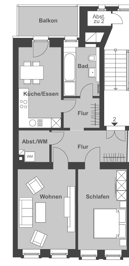 2 bedroom flat to rent, 70 m², Leipzig, Saxony 2 bedroom flat to rent, 70 m², Leipzig, Saxony