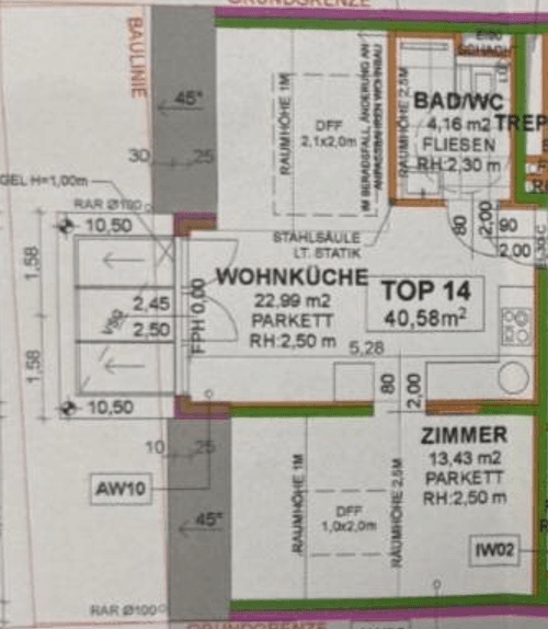 2 bedroom flat to rent, 41 m², Feldkellergasse 16, Wien, Vienna 2 bedroom flat to rent, 41 m², Feldkellergasse 16, Wien, Vienna