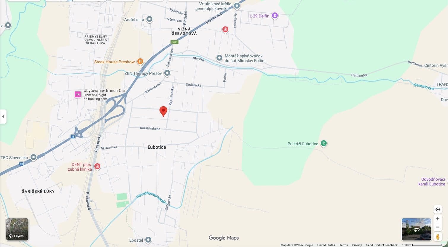 plot for sale, 2,692 m², Ľubotice, Prešovský Region plot for sale, 2,692 m², Ľubotice, Prešovský Region