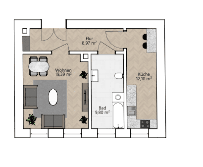 2 bedroom flat for sale, 53 m², Wiedebachstraße, Leipzig, Saxony 2 bedroom flat for sale, 53 m², Wiedebachstraße, Leipzig, Saxony