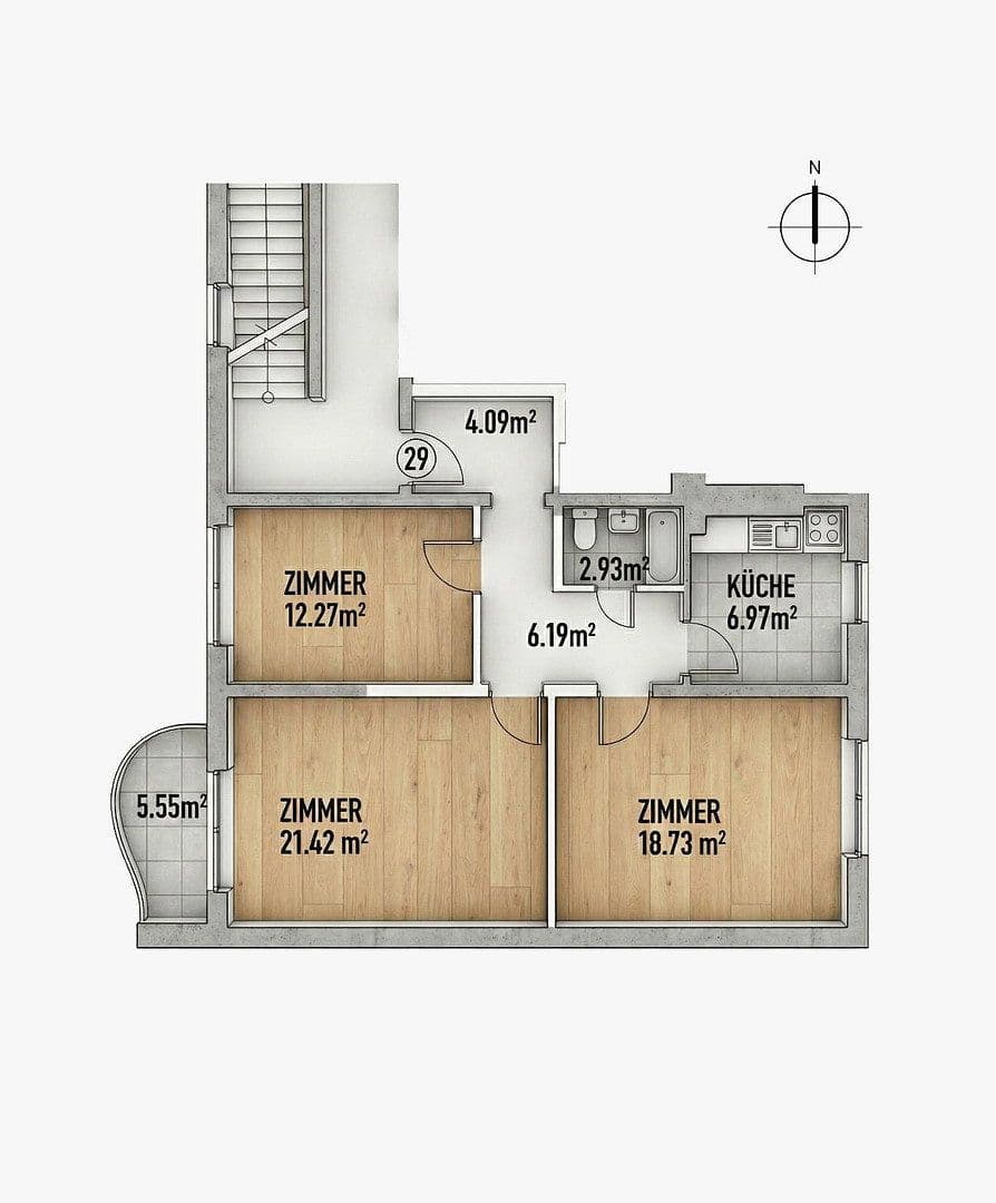 3 bedroom flat for sale, 76 m², München OT Altbogenhausen, Bavaria 3 bedroom flat for sale, 76 m², München OT Altbogenhausen, Bavaria