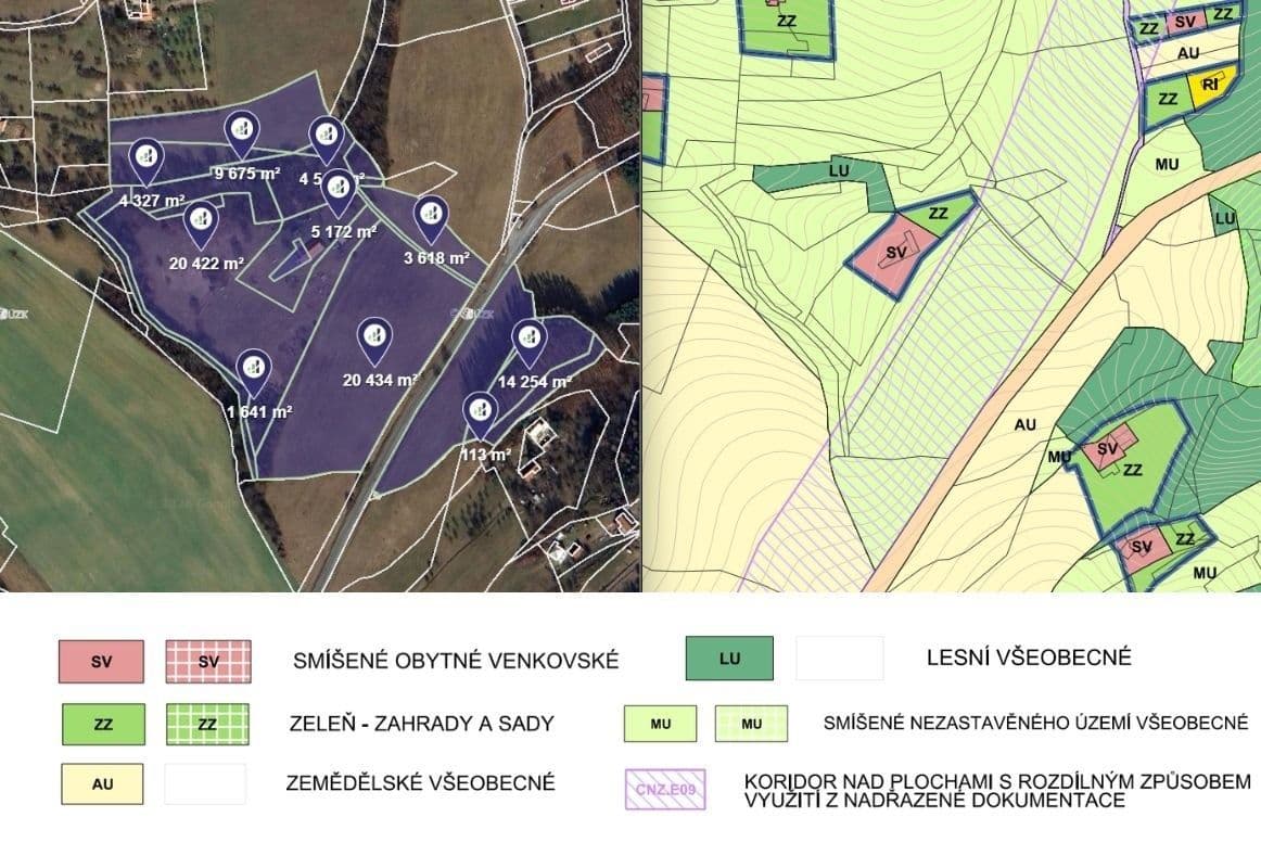 plot for sale, 74,531 m², Provodov, Zlínský Region plot for sale, 74,531 m², Provodov, Zlínský Region