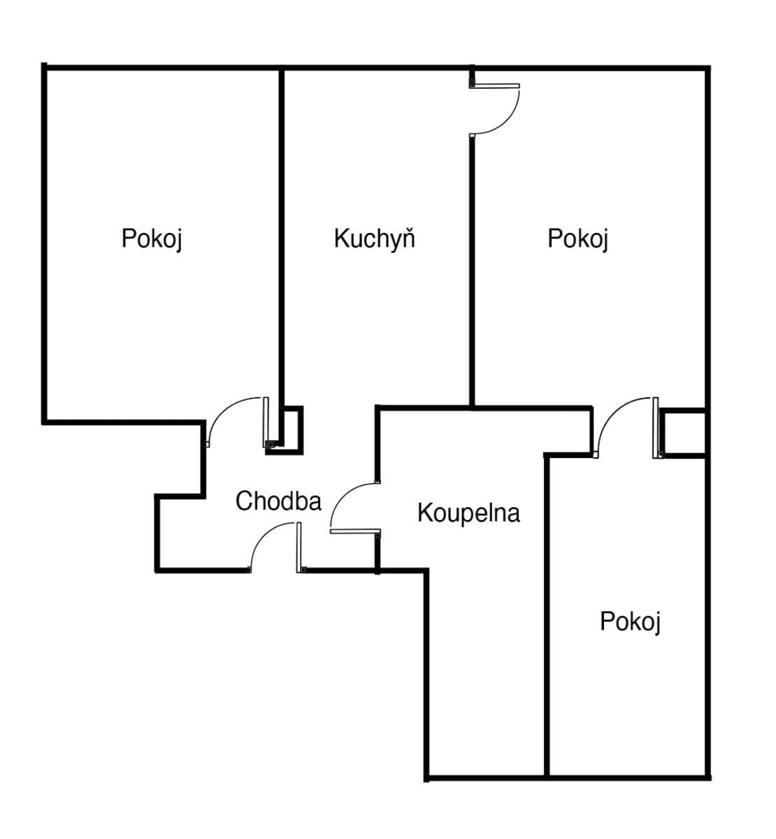 3 bedroom flat for sale, 79 m², Na Neklance, Prague, Prague 3 bedroom flat for sale, 79 m², Na Neklance, Prague, Prague