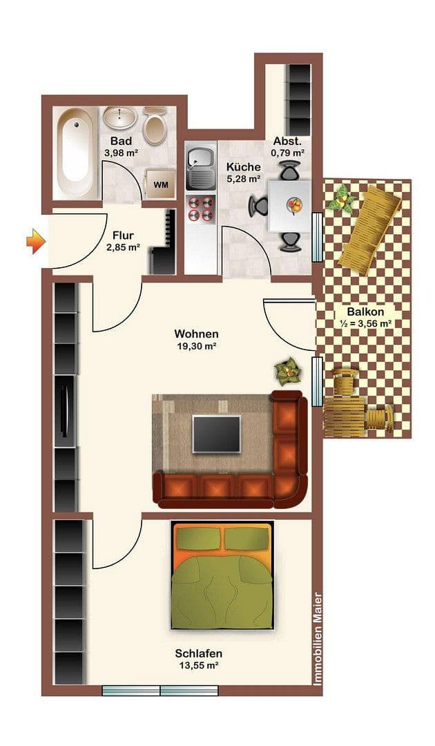 2 bedroom flat for sale, 50 m², Franz-Xaver-Brunner-Str. 4, Bad Griesbach i.Rottal, Bavaria 2 bedroom flat for sale, 50 m², Franz-Xaver-Brunner-Str. 4, Bad Griesbach i.Rottal, Bavaria