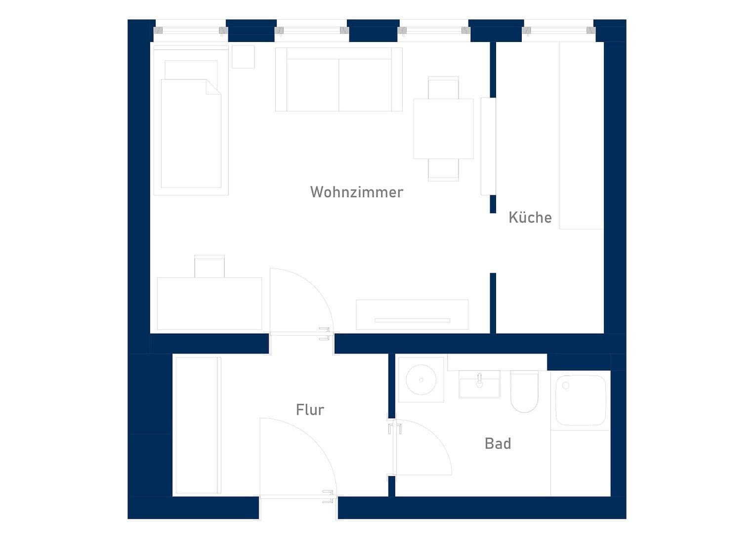 1 bedroom flat to rent, 34 m², Uhlandstraße 8, Heidenau, Saxony 1 bedroom flat to rent, 34 m², Uhlandstraße 8, Heidenau, Saxony