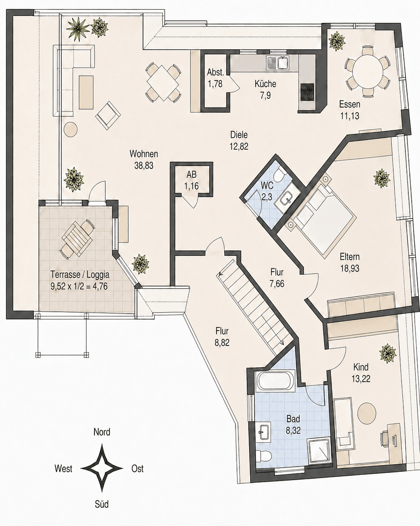 3 bedroom with open-plan kitchen flat to rent, 138 m², Fürstenfeldbruck, Bavaria 3 bedroom with open-plan kitchen flat to rent, 138 m², Fürstenfeldbruck, Bavaria