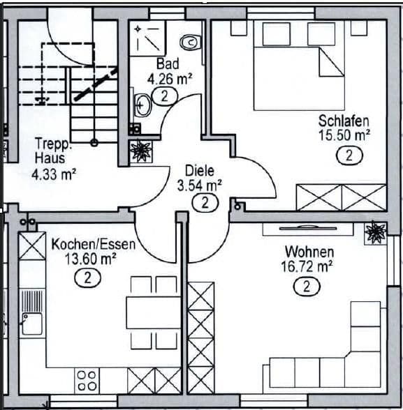 1 bedroom with open-plan kitchen flat for sale, 52 m², Wichernstraße 4, Niederwerrn, Bavaria 1 bedroom with open-plan kitchen flat for sale, 52 m², Wichernstraße 4, Niederwerrn, Bavaria