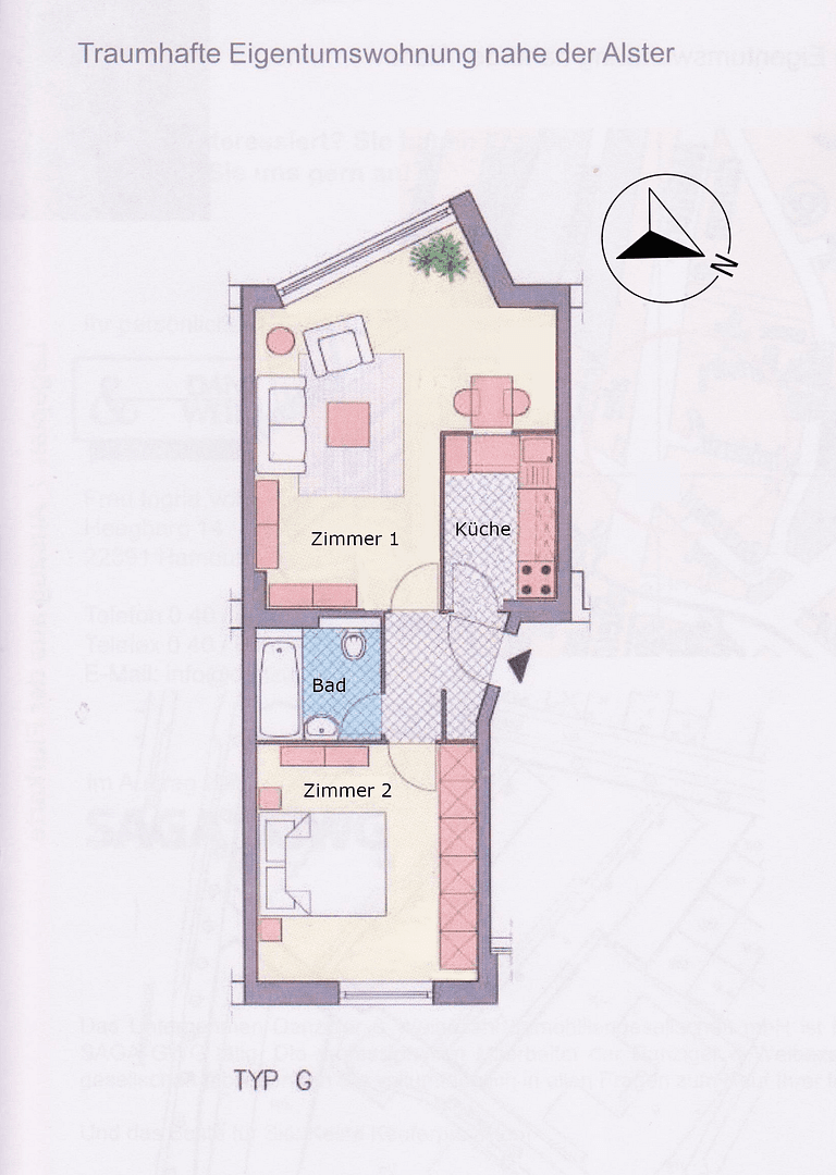 2 bedroom flat for sale, 44 m², Hamburg, Hamburg 2 bedroom flat for sale, 44 m², Hamburg, Hamburg