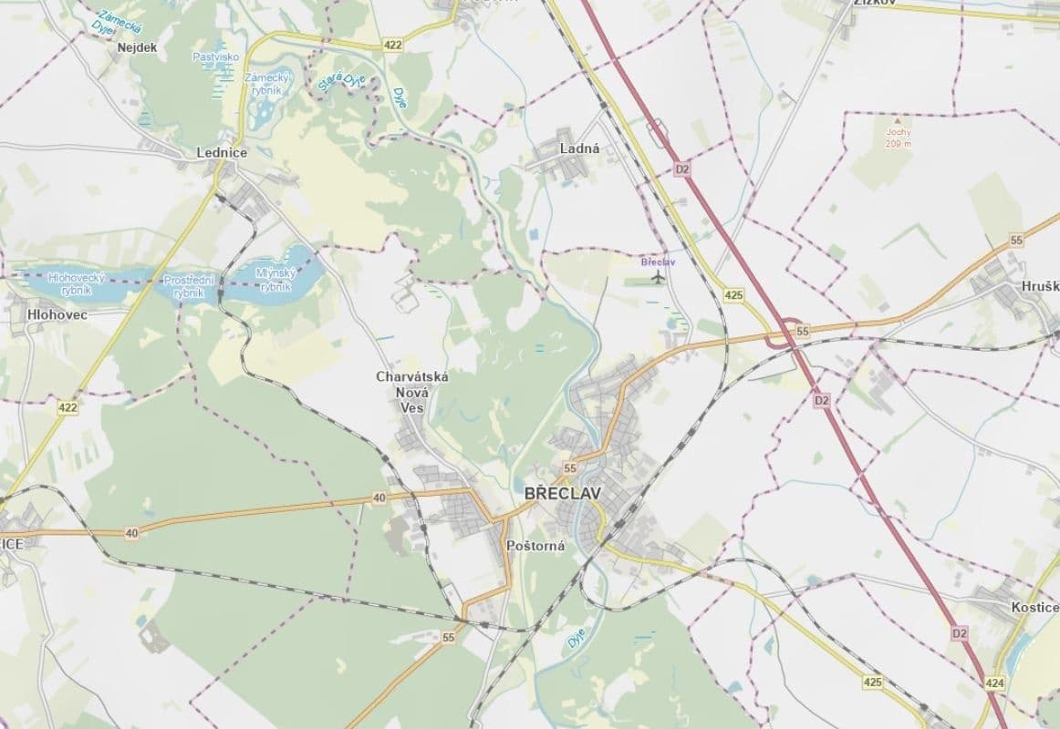 plot for sale, 3,585 m², Břeclav, Jihomoravský Region plot for sale, 3,585 m², Břeclav, Jihomoravský Region