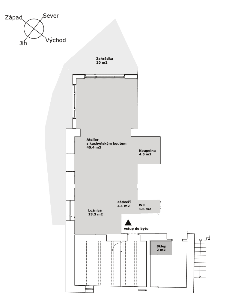 1 bedroom with open-plan kitchen flat for sale, 69 m², Na vápenném, Prague, Prague 1 bedroom with open-plan kitchen flat for sale, 69 m², Na vápenném, Prague, Prague