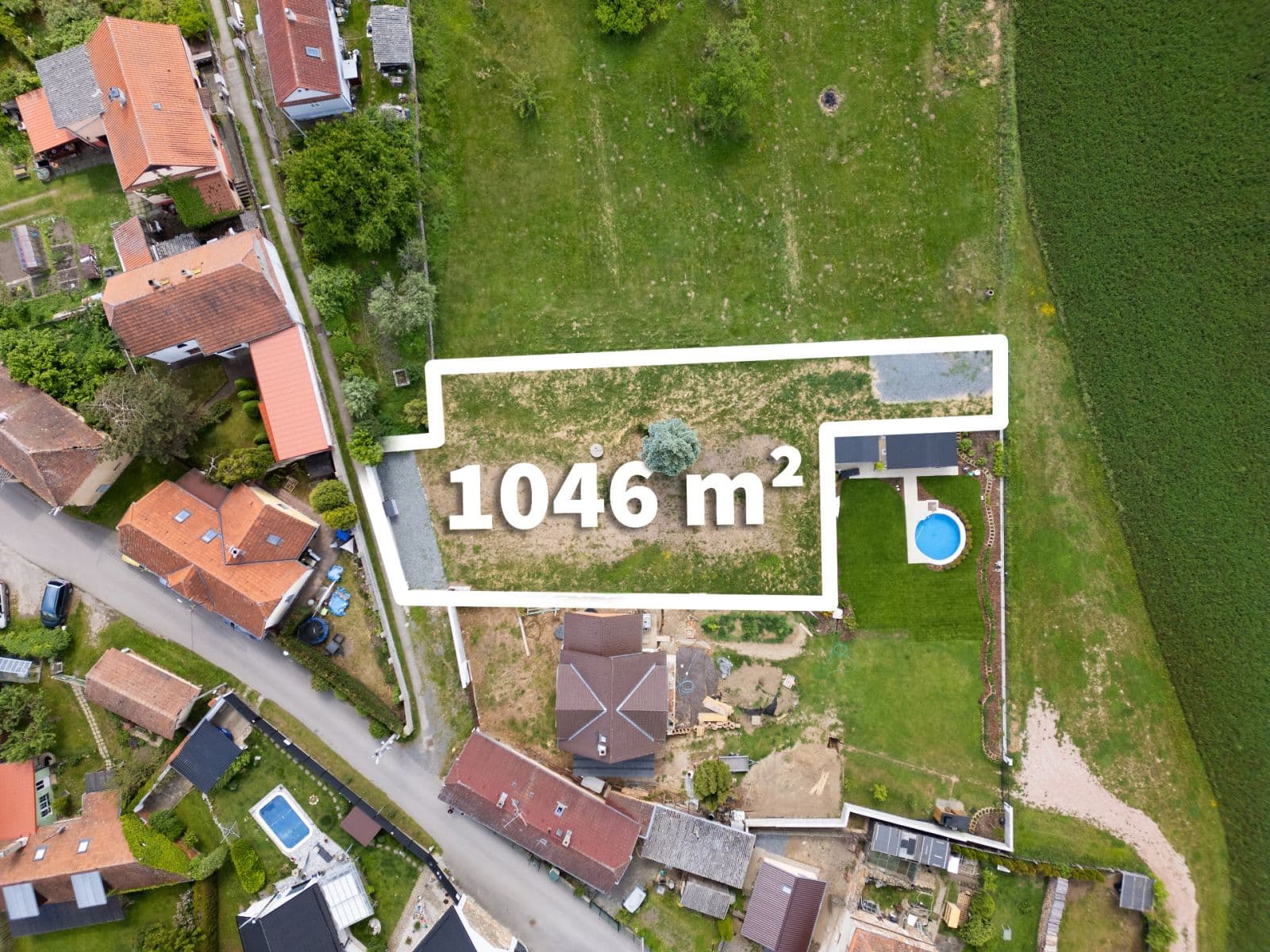 plot for sale, 1,046 m², Nižbor, Středočeský Region plot for sale, 1,046 m², Nižbor, Středočeský Region