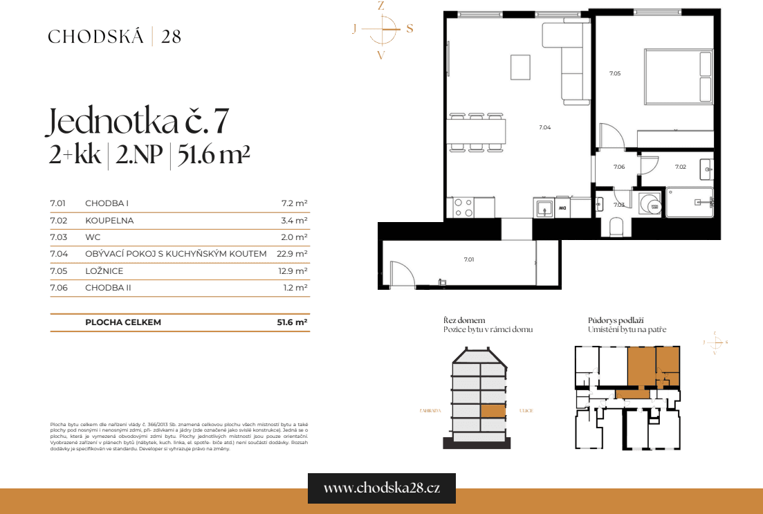 1 bedroom with open-plan kitchen flat for sale, 52 m², Chodská, Prague, Prague 1 bedroom with open-plan kitchen flat for sale, 52 m², Chodská, Prague, Prague