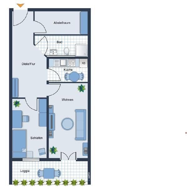 2 bedroom flat to rent, 57 m², Abendstraße 5a, Magdeburg, Saxony-Anhalt 2 bedroom flat to rent, 57 m², Abendstraße 5a, Magdeburg, Saxony-Anhalt