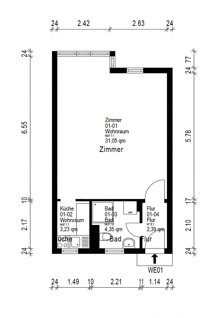 1 bedroom flat to rent, 41 m², Trendelenburgstraße 2, Leipzig, Saxony 1 bedroom flat to rent, 41 m², Trendelenburgstraße 2, Leipzig, Saxony