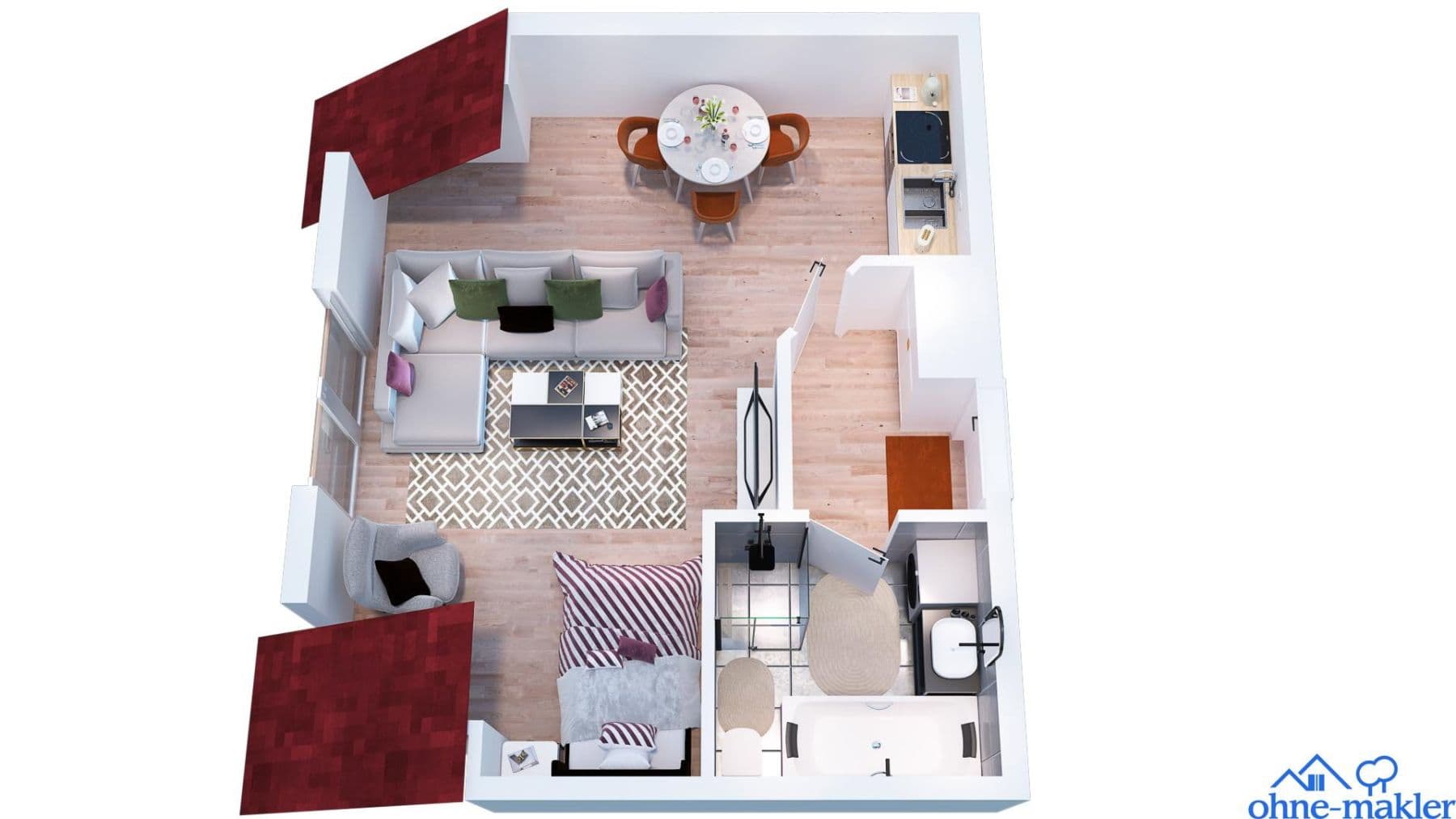 1 bedroom flat to rent, 39 m², Haßmersheim, Baden-Württemberg 1 bedroom flat to rent, 39 m², Haßmersheim, Baden-Württemberg