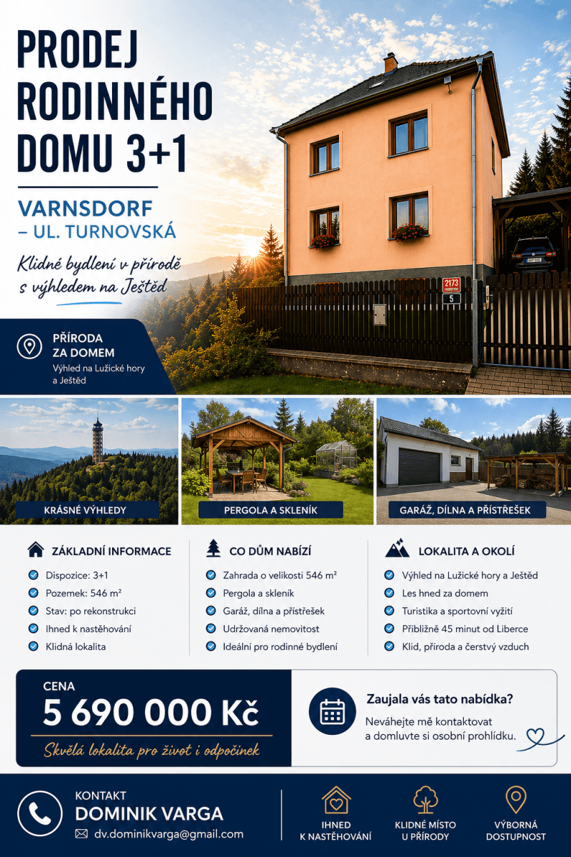 house for sale, 183 m², Turnovská, Varnsdorf, Ústecký Region house for sale, 183 m², Turnovská, Varnsdorf, Ústecký Region