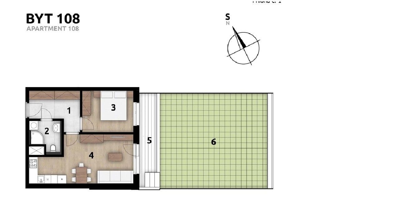 1 bedroom with open-plan kitchen flat for sale, 45 m², Strančická, Prague, Prague 1 bedroom with open-plan kitchen flat for sale, 45 m², Strančická, Prague, Prague