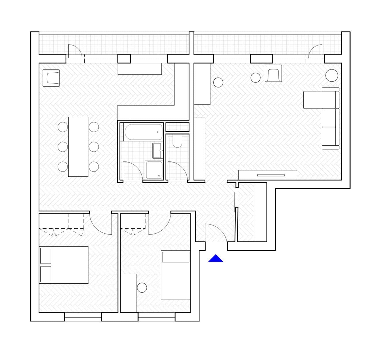 3 bedroom with open-plan kitchen flat to rent, 90 m², Milevská, Prague, Prague 3 bedroom with open-plan kitchen flat to rent, 90 m², Milevská, Prague, Prague