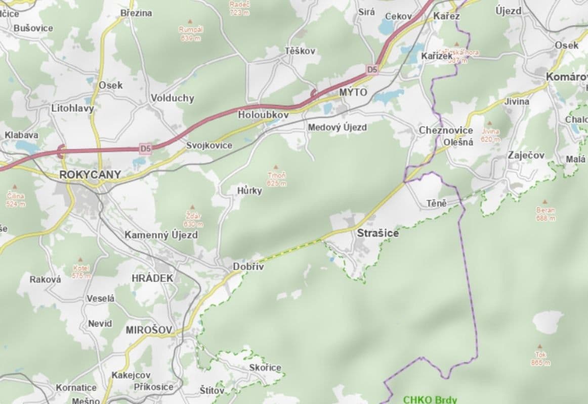 plot for sale, 6,970 m², Strašice, Plzeňský Region plot for sale, 6,970 m², Strašice, Plzeňský Region