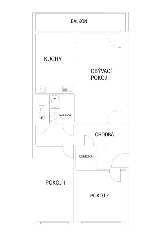 3 bedroom flat to rent, 70 m², Jablonecká, Prague, Prague 3 bedroom flat to rent, 70 m², Jablonecká, Prague, Prague