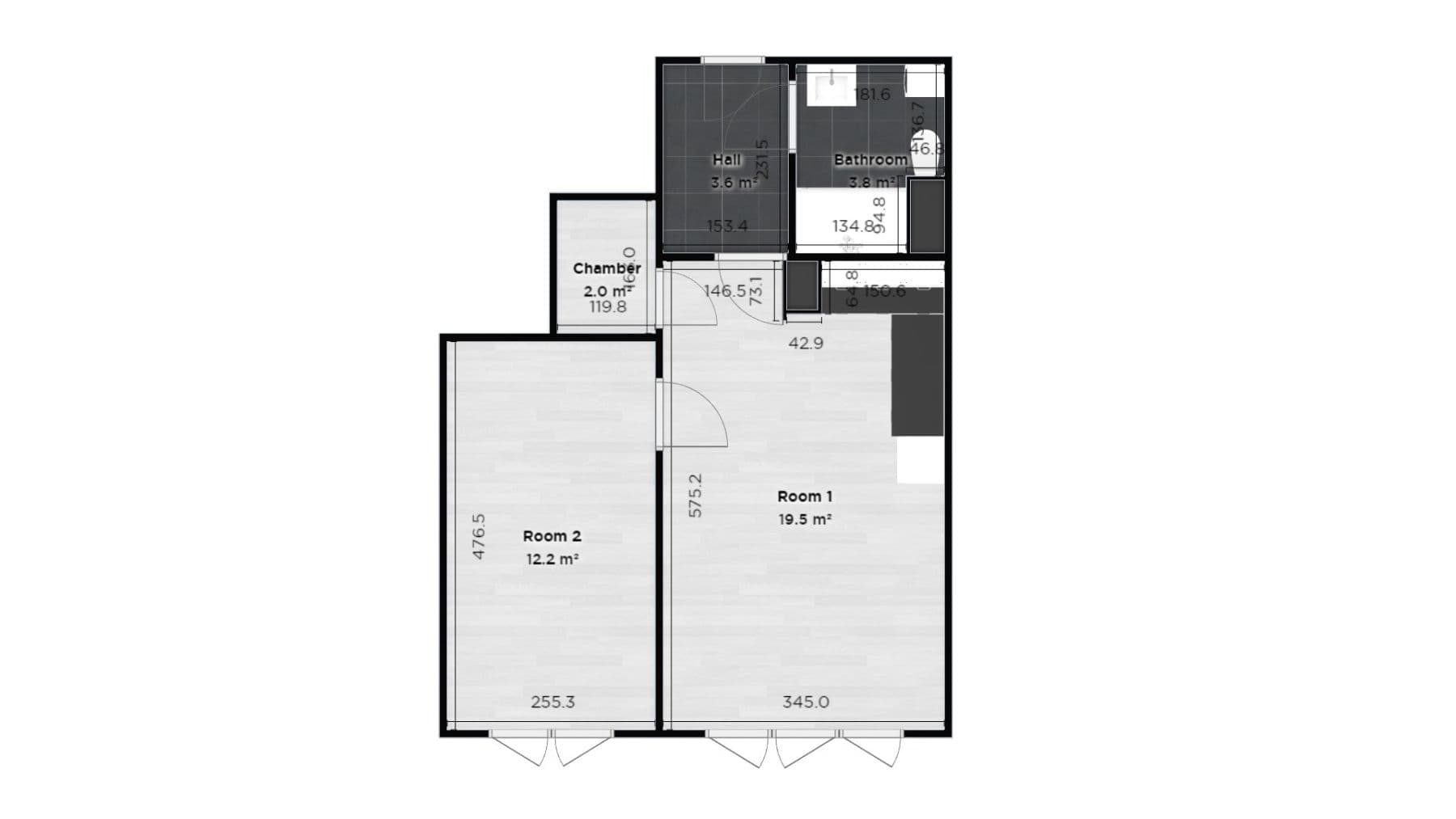 1 bedroom with open-plan kitchen flat to rent, 47 m², Levského, Prague, Prague 1 bedroom with open-plan kitchen flat to rent, 47 m², Levského, Prague, Prague
