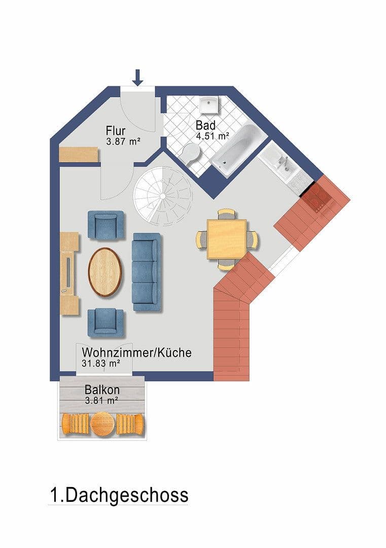 2 bedroom flat for sale, 51 m², Coswig, Saxony 2 bedroom flat for sale, 51 m², Coswig, Saxony