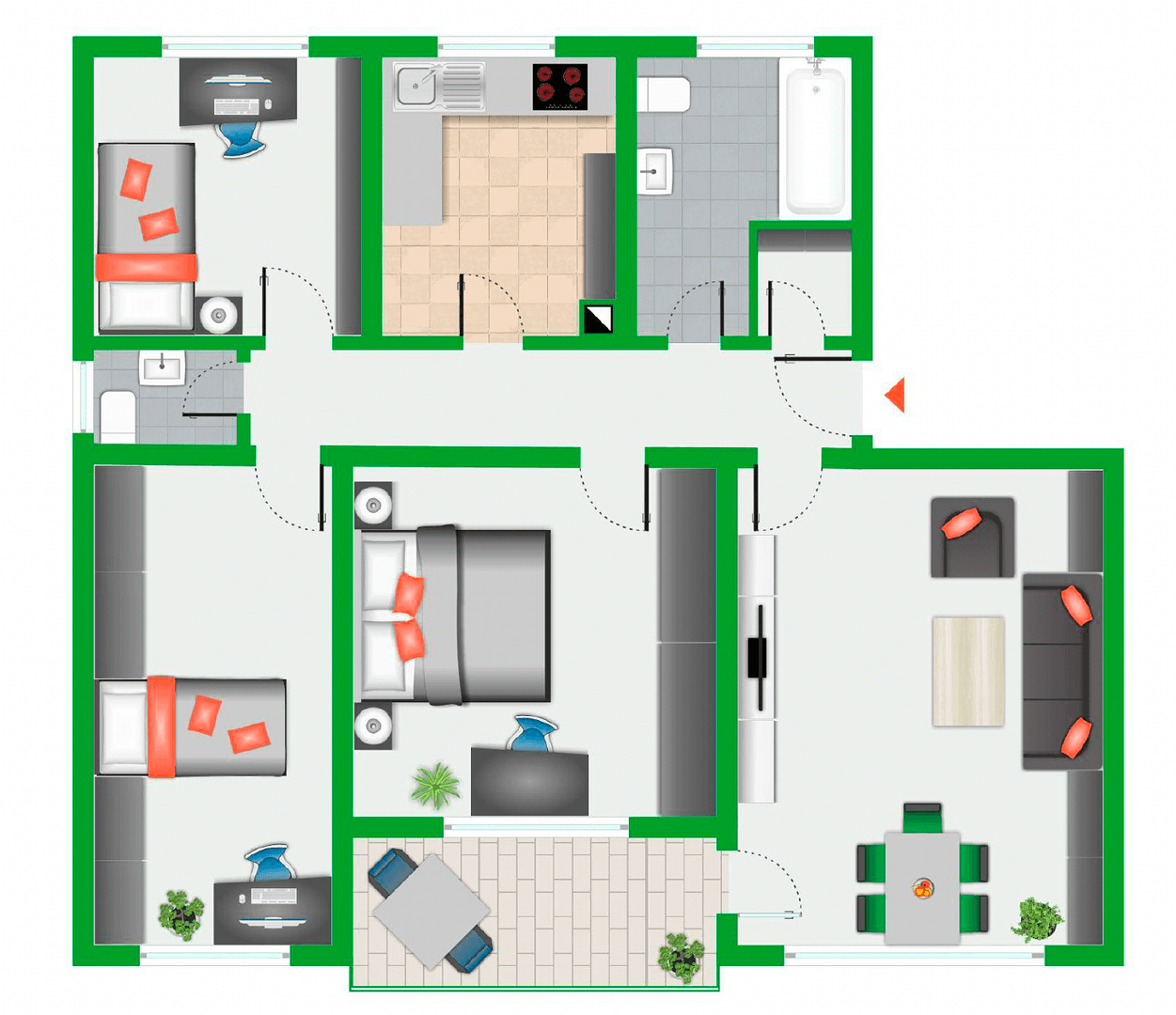 4 bedroom flat to rent, 89 m², Kötztinger Straße 11, Furth im Wald, Bavaria 4 bedroom flat to rent, 89 m², Kötztinger Straße 11, Furth im Wald, Bavaria