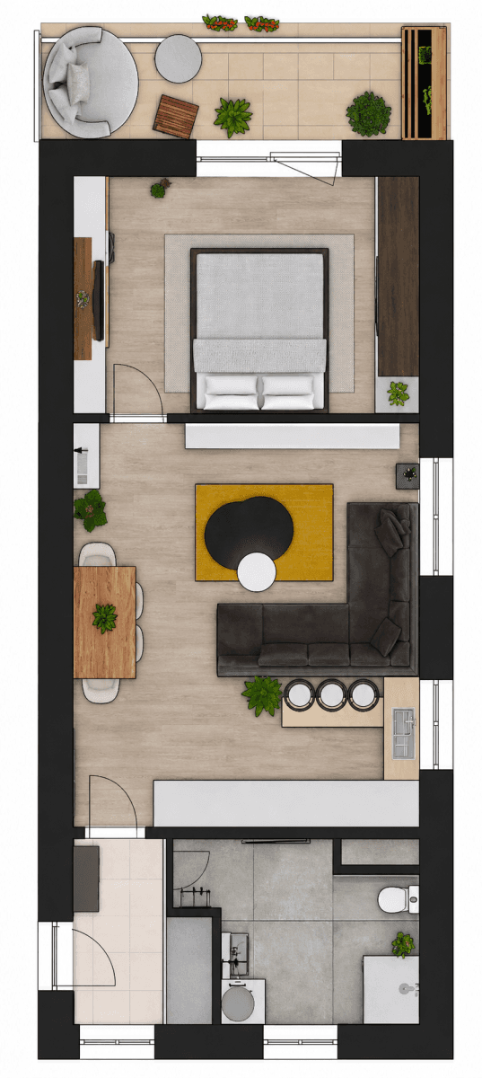 1 bedroom with open-plan kitchen flat to rent, 52 m², Pod Kotelnou, Velká Bíteš, Vysočina Region 1 bedroom with open-plan kitchen flat to rent, 52 m², Pod Kotelnou, Velká Bíteš, Vysočina Region