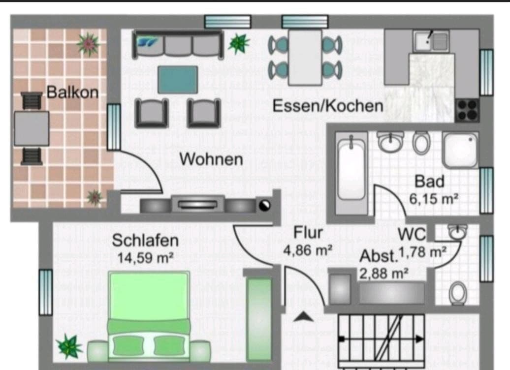1 bedroom flat to rent, 64 m², Bernsteinstraße 13, Malsch, Baden-Württemberg 1 bedroom flat to rent, 64 m², Bernsteinstraße 13, Malsch, Baden-Württemberg