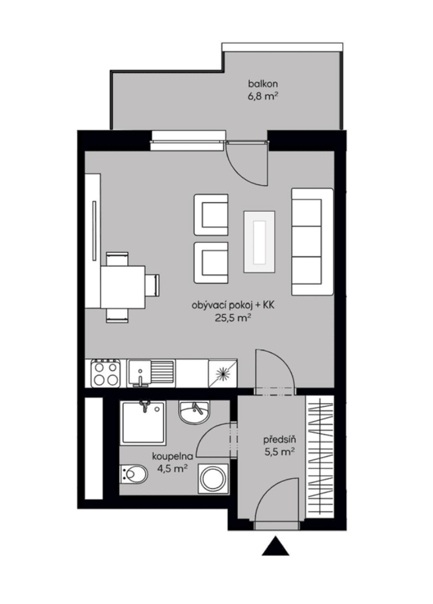 Studio flat to rent, 36 m², Fafkových, Prague, Prague Studio flat to rent, 36 m², Fafkových, Prague, Prague