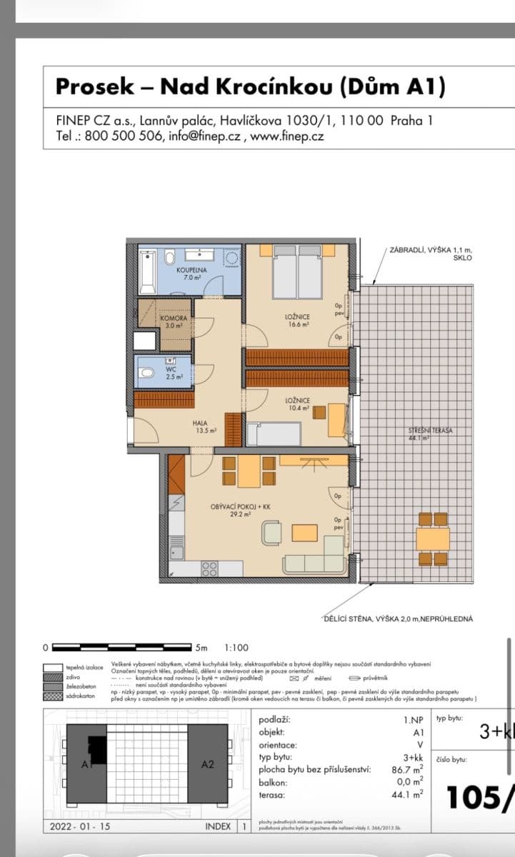 2 bedroom with open-plan kitchen flat to rent, 86 m², Prosecká, Prague, Prague 2 bedroom with open-plan kitchen flat to rent, 86 m², Prosecká, Prague, Prague