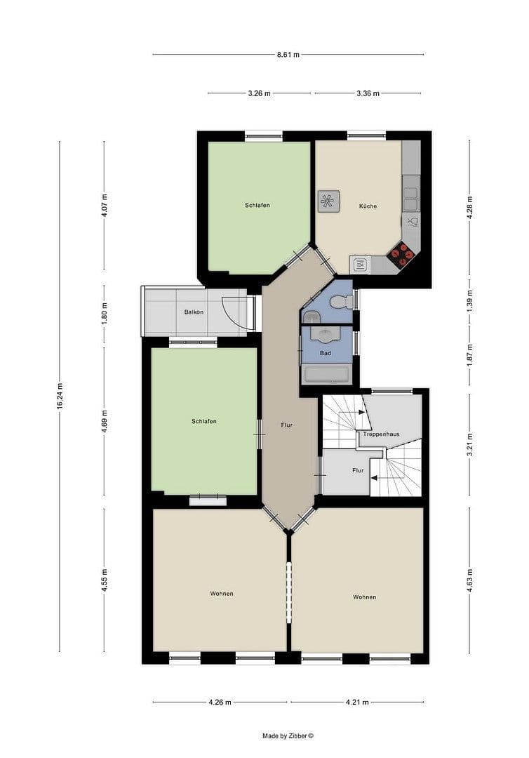 4 bedroom flat to rent, 100 m², Stieglitzstr., Wuppertal, North Rhine-Westphalia 4 bedroom flat to rent, 100 m², Stieglitzstr., Wuppertal, North Rhine-Westphalia