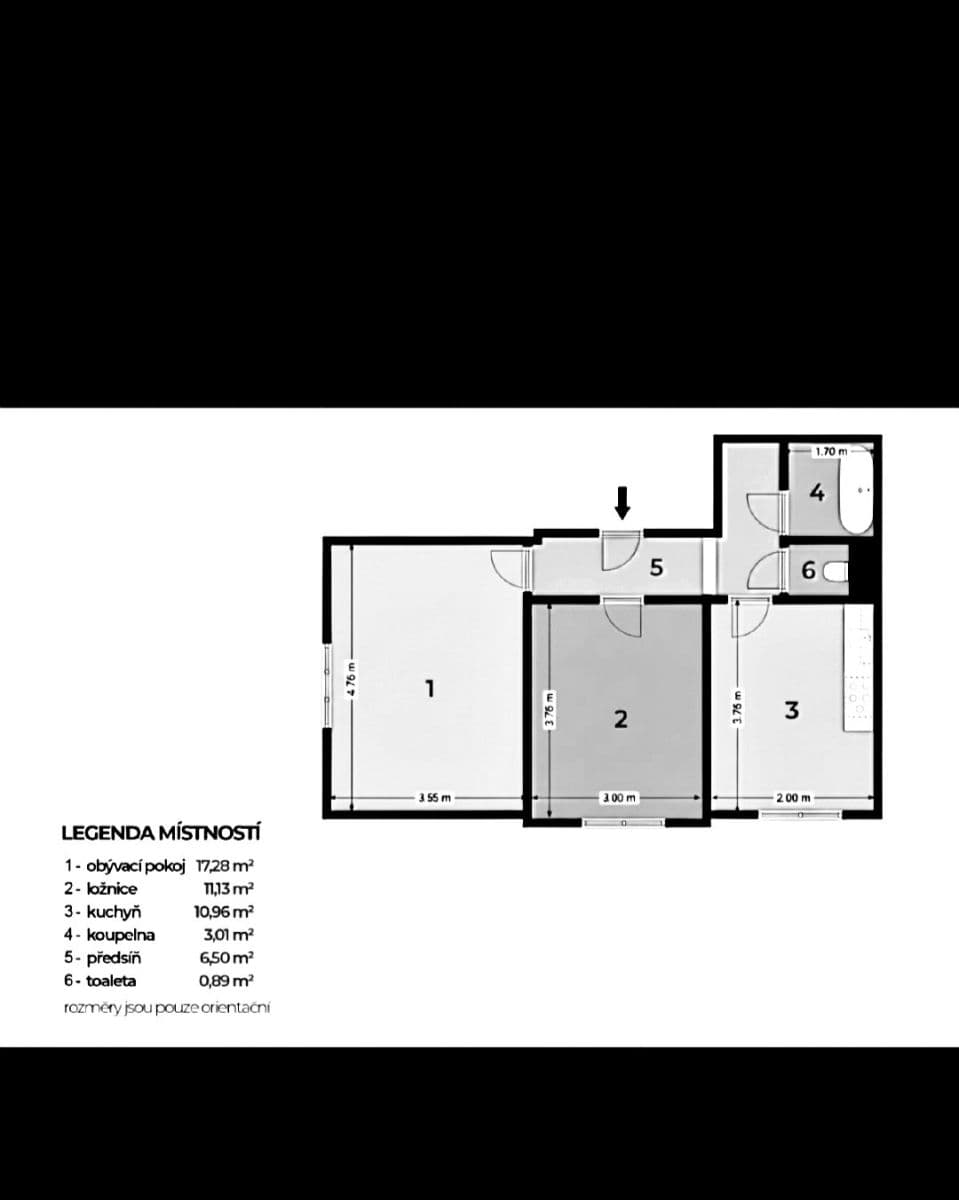 2 bedroom flat to rent, 50 m², Krupská, Prague, Prague 2 bedroom flat to rent, 50 m², Krupská, Prague, Prague