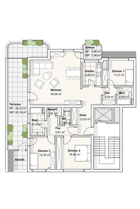 3 bedroom with open-plan kitchen flat for sale, 148 m², Roonstrasse 3, Dinslaken, North Rhine-Westphalia 3 bedroom with open-plan kitchen flat for sale, 148 m², Roonstrasse 3, Dinslaken, North Rhine-Westphalia