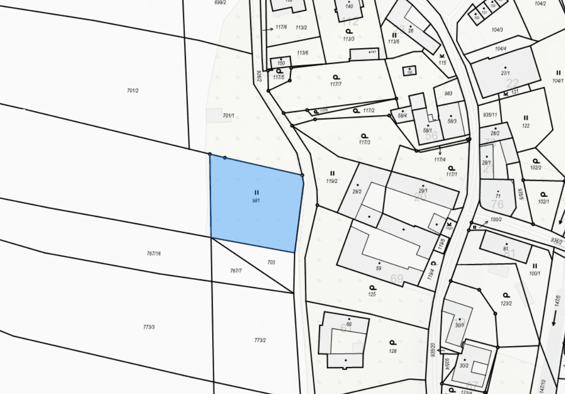 plot for sale, 1,234 m², Kostelní Radouň, Jihočeský Region plot for sale, 1,234 m², Kostelní Radouň, Jihočeský Region