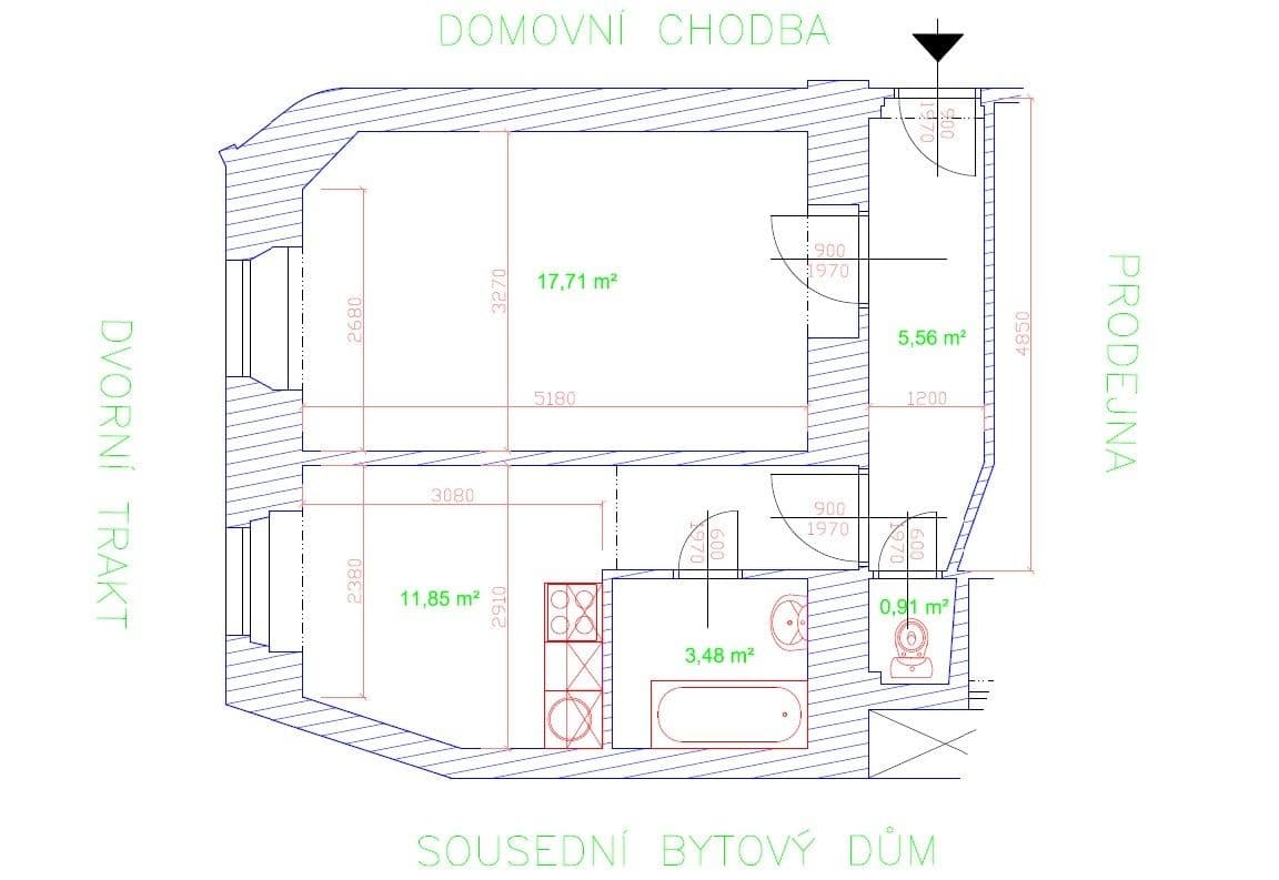 1 bedroom flat to rent, 40 m², Mahenova, Prague, Prague 1 bedroom flat to rent, 40 m², Mahenova, Prague, Prague