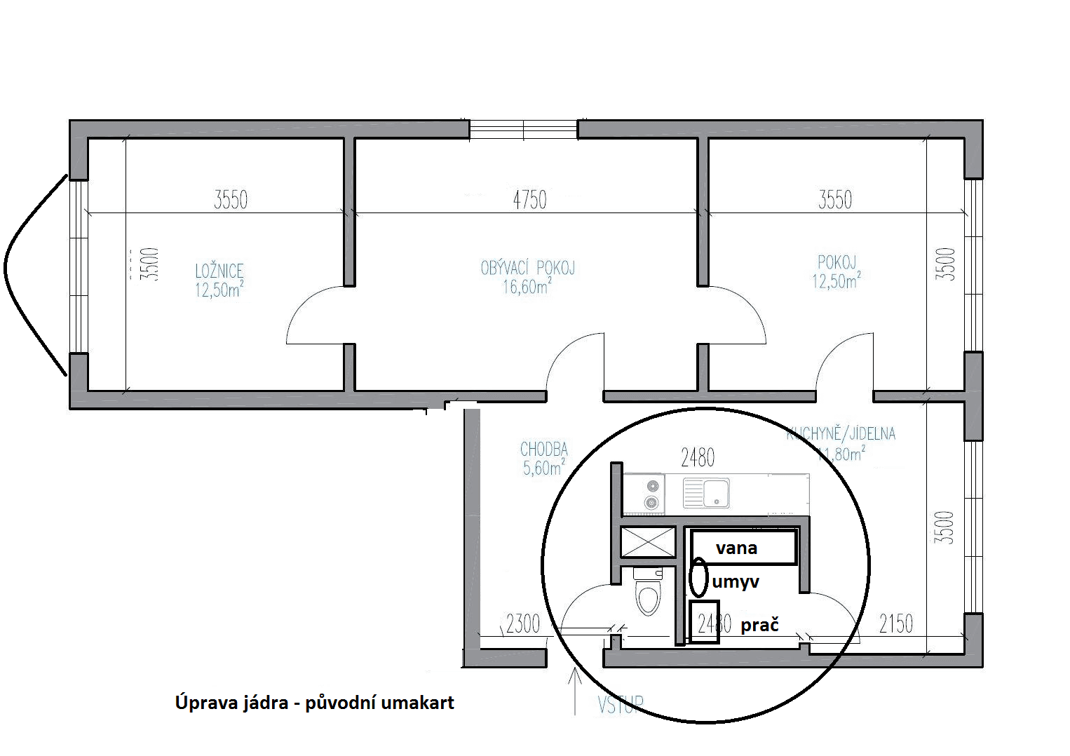 3 bedroom flat to rent, 64 m², sídliště Vajgar, Jindřichův Hradec, Jihočeský Region 3 bedroom flat to rent, 64 m², sídliště Vajgar, Jindřichův Hradec, Jihočeský Region