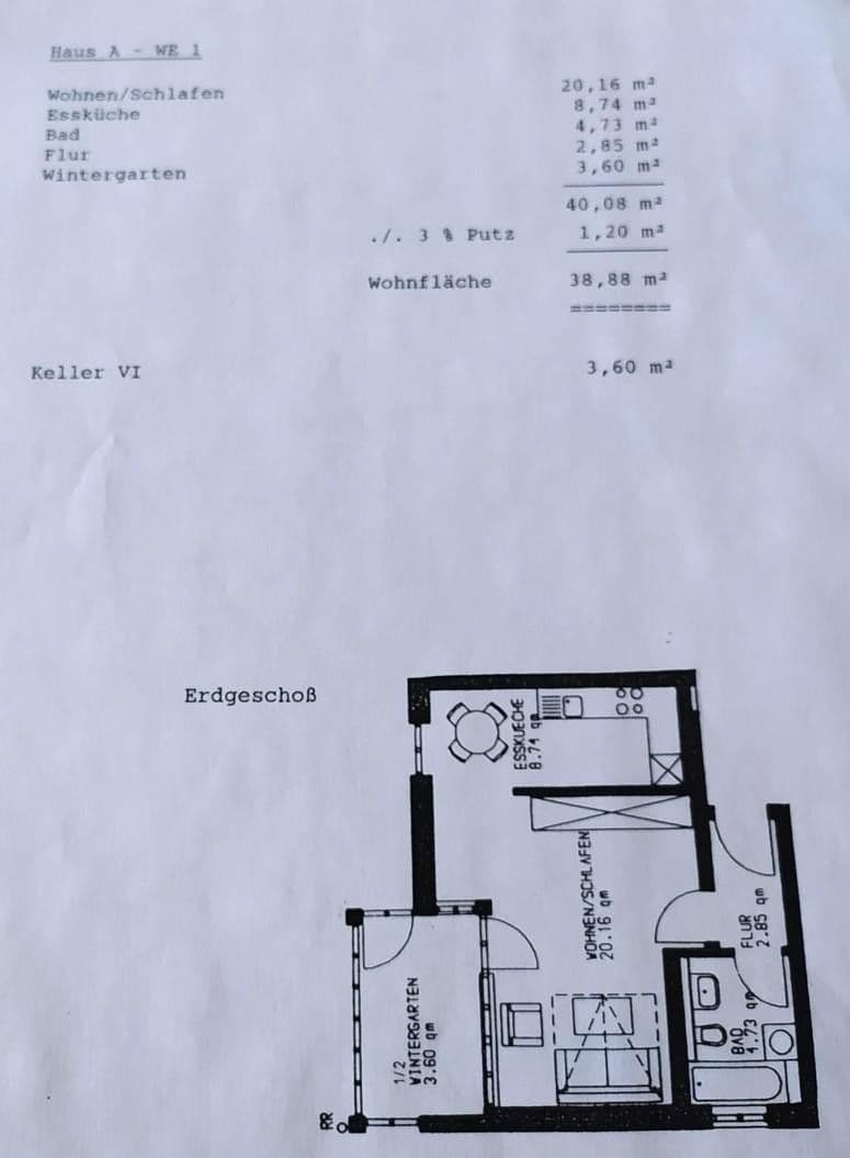 Studio flat to rent, 39 m², Eggenfelden, Bavaria Studio flat to rent, 39 m², Eggenfelden, Bavaria