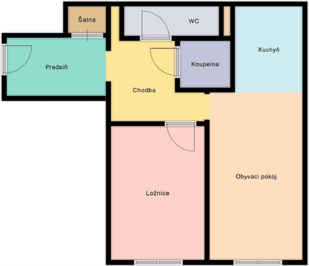 1 bedroom with open-plan kitchen flat for sale, 49 m², Nechvílova, Prague, Prague 1 bedroom with open-plan kitchen flat for sale, 49 m², Nechvílova, Prague, Prague