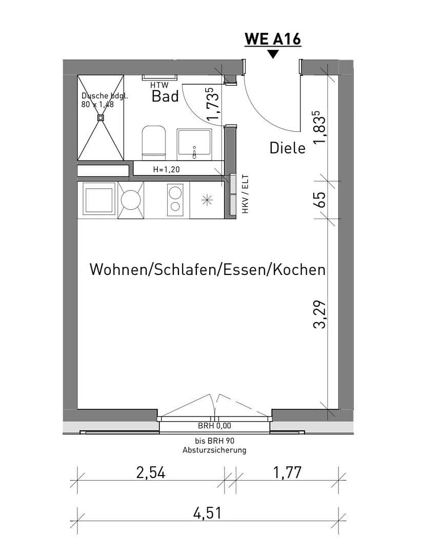 1 bedroom flat to rent, 26 m², Maximilianstraße 43, Nürnberg, Bavaria 1 bedroom flat to rent, 26 m², Maximilianstraße 43, Nürnberg, Bavaria