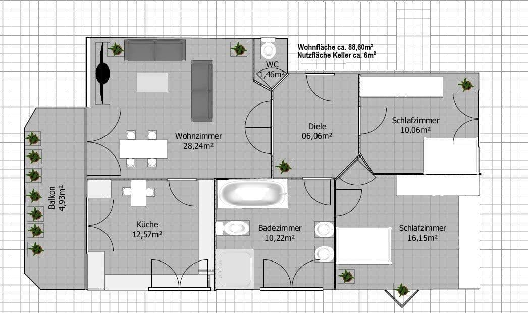 3 bedroom flat to rent, 90 m², Kelkheim (Taunus), Hesse 3 bedroom flat to rent, 90 m², Kelkheim (Taunus), Hesse