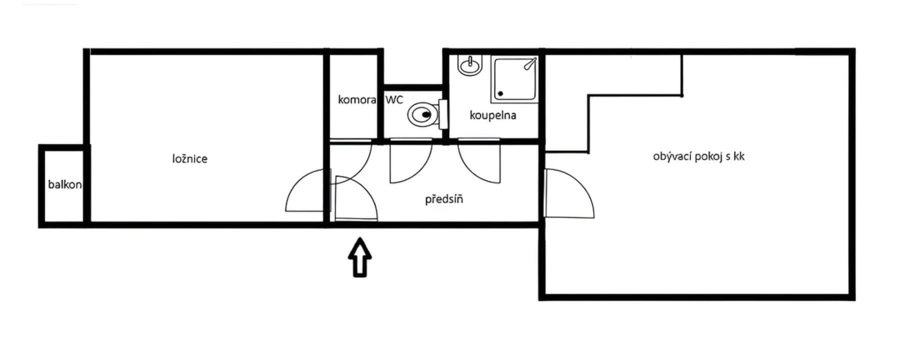 1 bedroom with open-plan kitchen flat for sale, 52 m², Kubánské náměstí, Prague, Prague 1 bedroom with open-plan kitchen flat for sale, 52 m², Kubánské náměstí, Prague, Prague