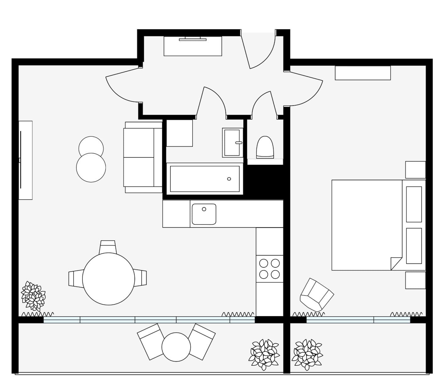 1 bedroom with open-plan kitchen flat for sale, 62 m², Turkmenská, Prague, Prague 1 bedroom with open-plan kitchen flat for sale, 62 m², Turkmenská, Prague, Prague