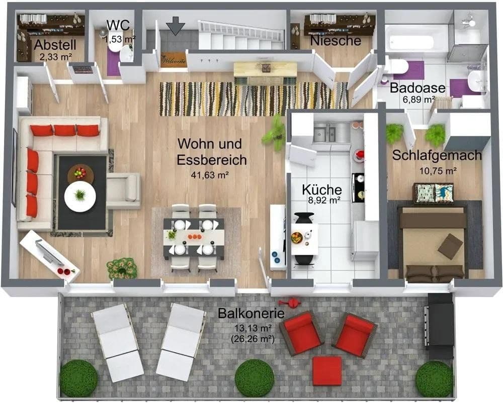 1 bedroom with open-plan kitchen flat for sale, 80 m², Marktoberdorf, Bavaria 1 bedroom with open-plan kitchen flat for sale, 80 m², Marktoberdorf, Bavaria