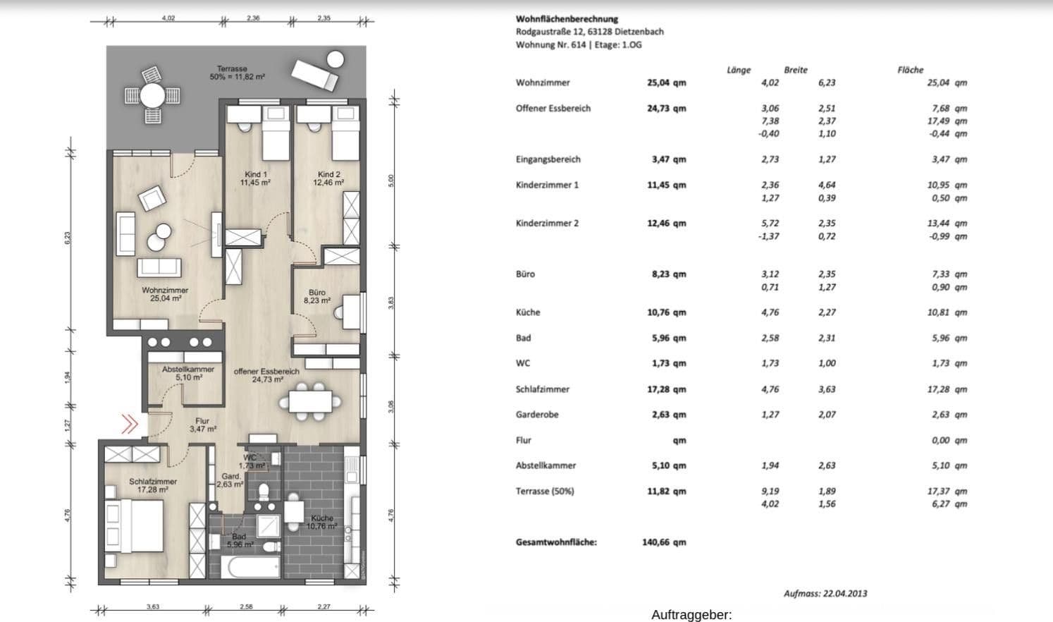 4 bedroom with open-plan kitchen flat for sale, 141 m², Rodgaustraße 12, Dietzenbach, Hesse 4 bedroom with open-plan kitchen flat for sale, 141 m², Rodgaustraße 12, Dietzenbach, Hesse